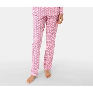 Roller Rabbit Hathi Pajama Pants Pink Elephant Pima Cotton Size Small EUC Lounge